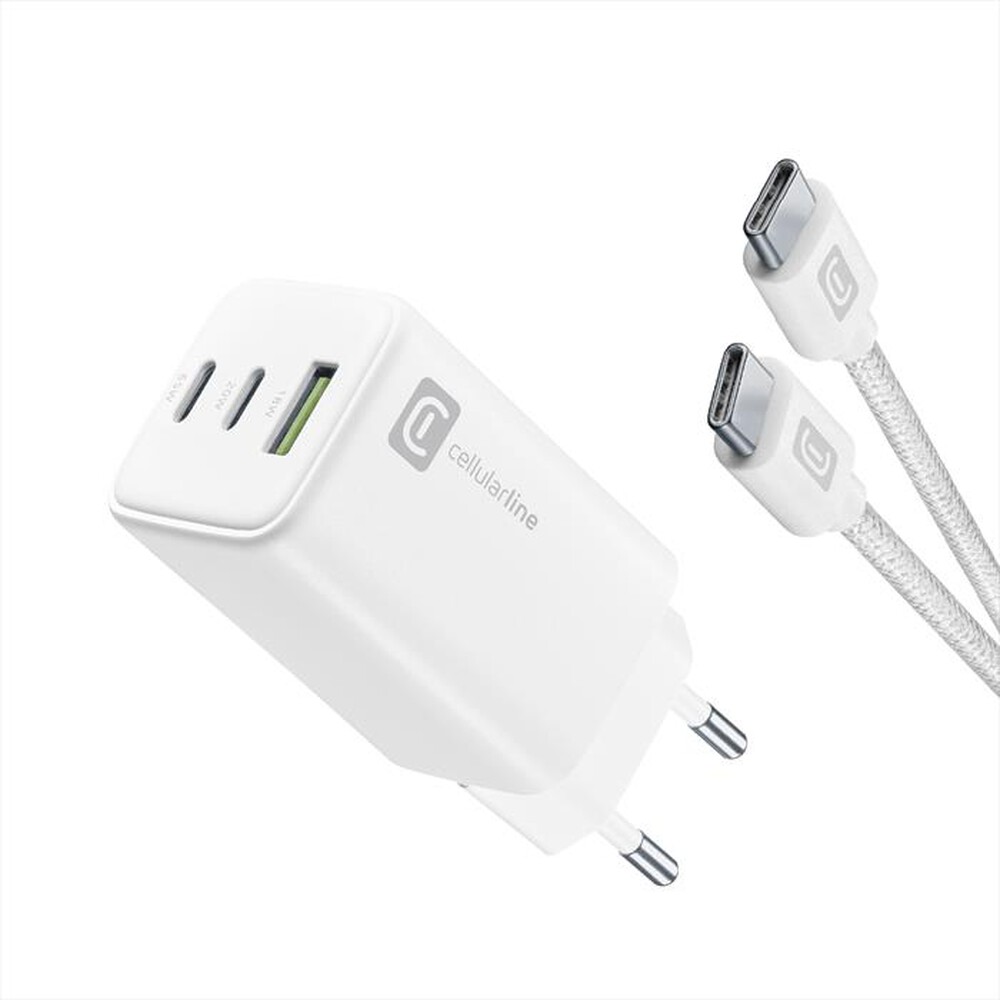 Immagine del prodotto CELLULARLINE - MULTIPOWER 65W KIT ACHKITC2CGAN65TABW-Bianco