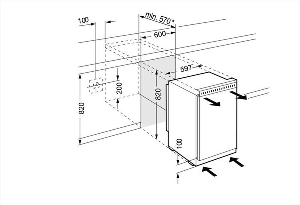 Immagine del prodotto LIEBHERR - Frigorifero sotto-tavolo UK 1524-25 Classe F 132lt