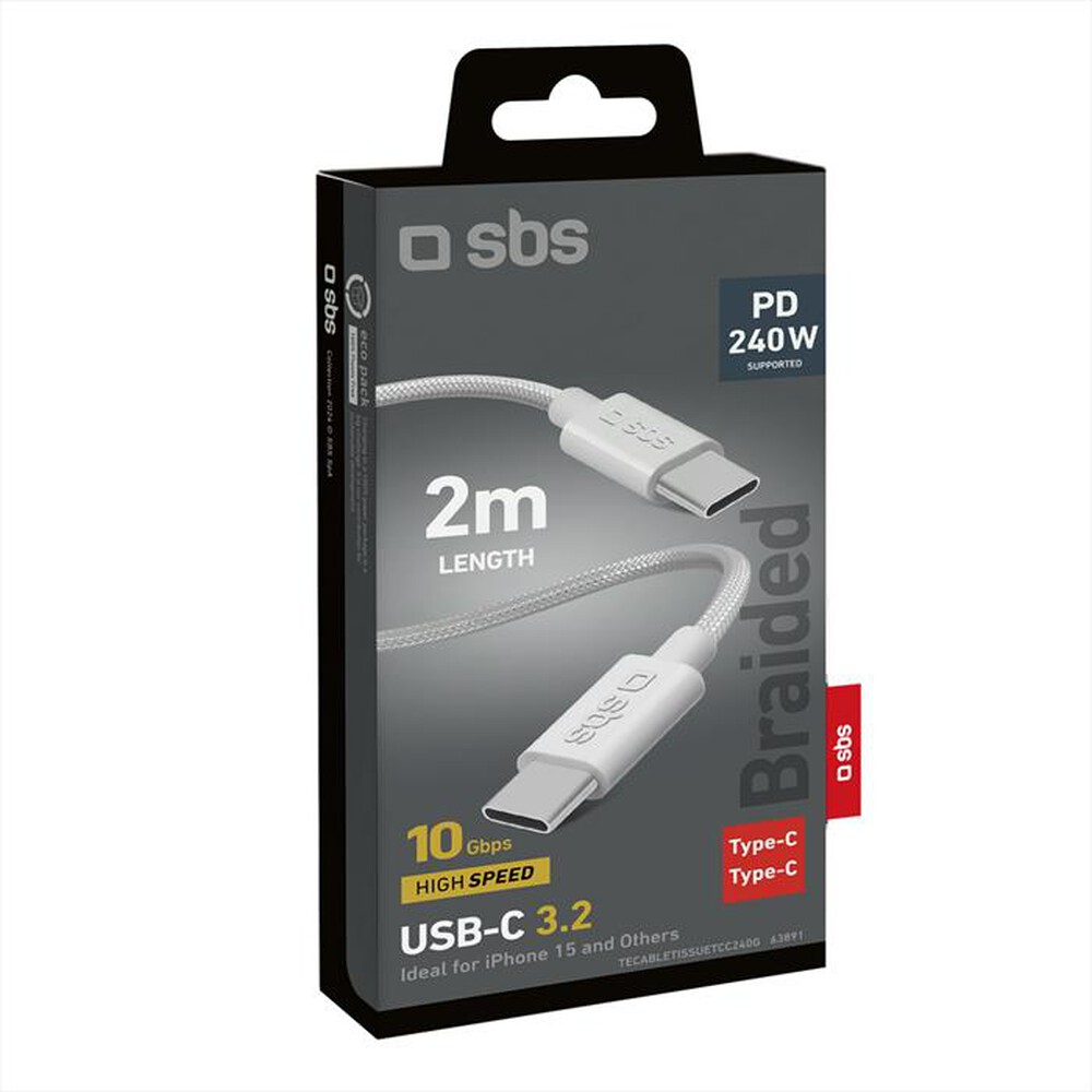 Immagine del prodotto SBS - Cavo cordonato TECABLETISSUETCC240G-Grigio