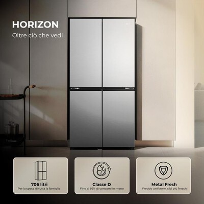 HAIER - Frigorifero 4 porte HCR59F18DNMM Classe D 706lt-Acciaio inox
