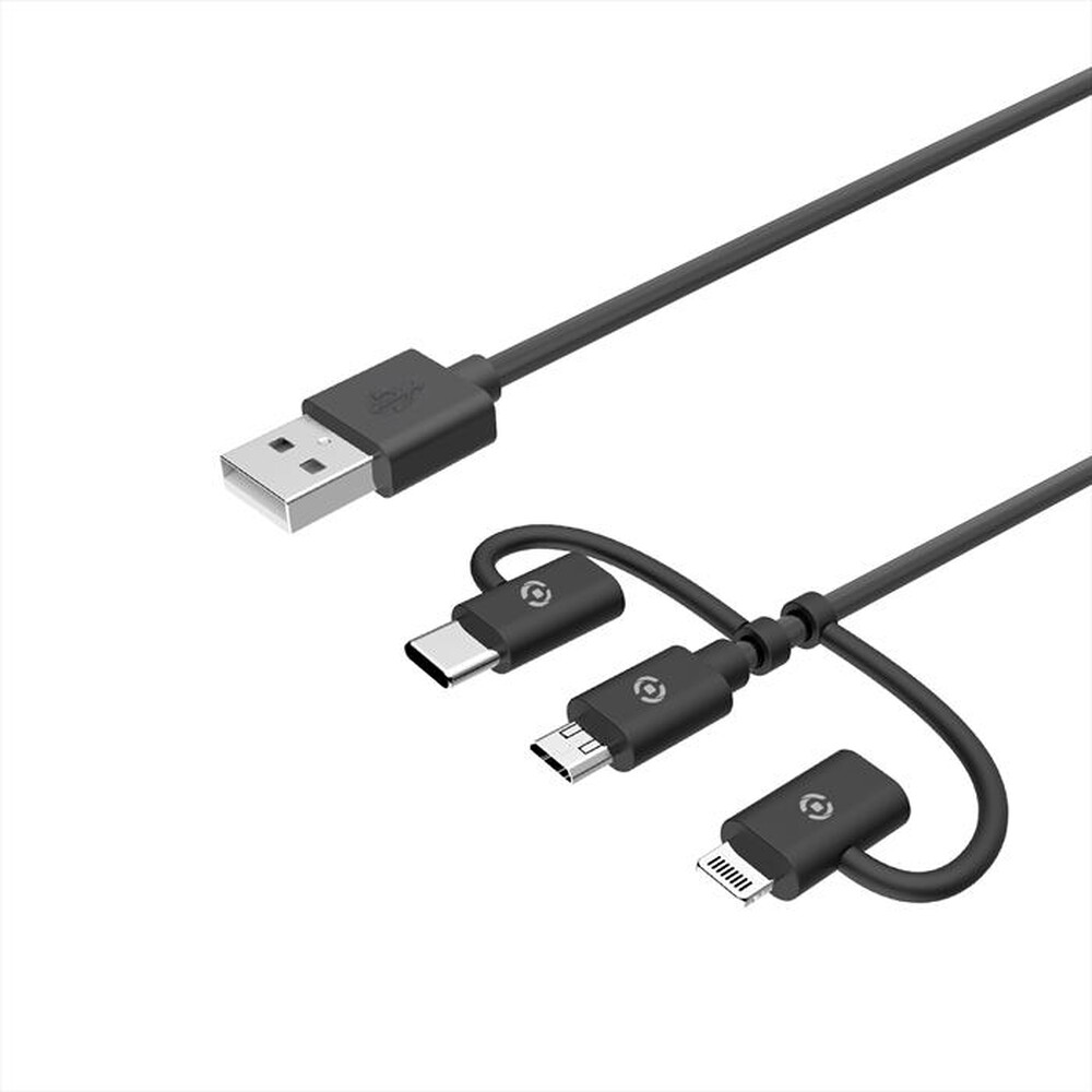 Immagine del prodotto CELLY - USB3IN1BK - CAVO UNIVERSALE 3 IN 1-NERO/PVC