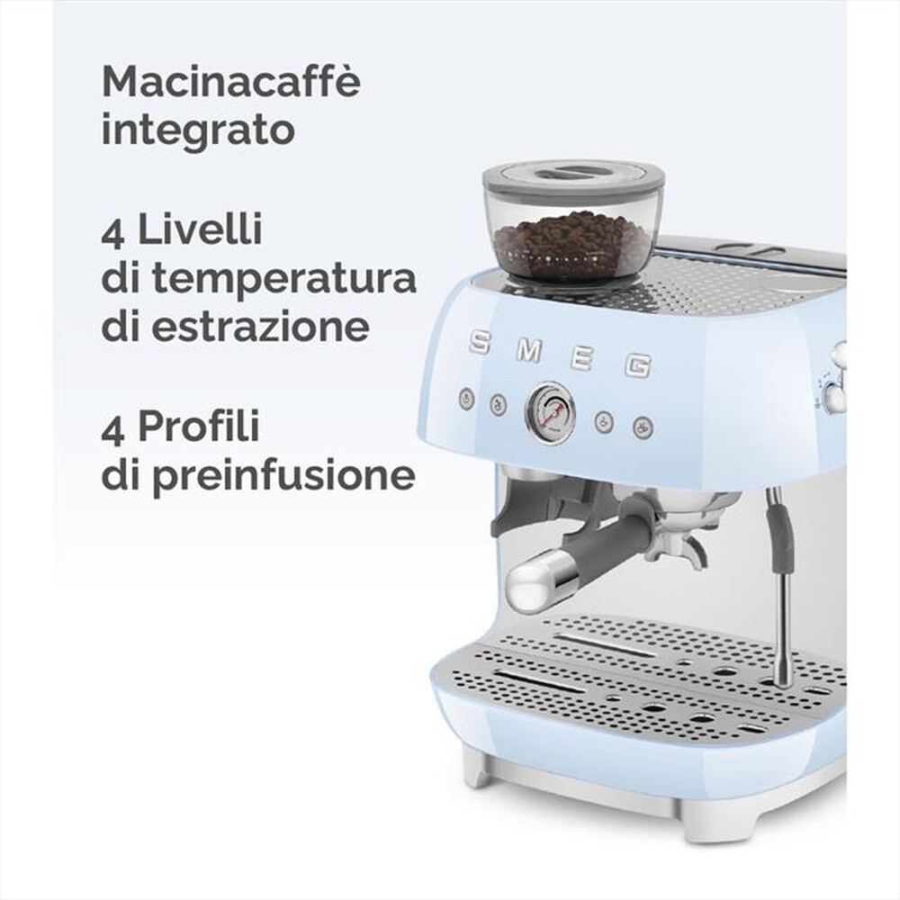 Immagine del prodotto SMEG - Macchina da Caff&egrave;+macinacaff&egrave; 50's Style EGF03CREU-Panna LUCIDO