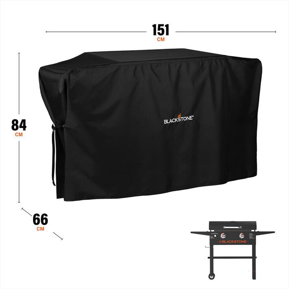 Immagine del prodotto BLACKSTONE - Cover per plancha 2 fuochi 28" con coperchio 5483-Nero