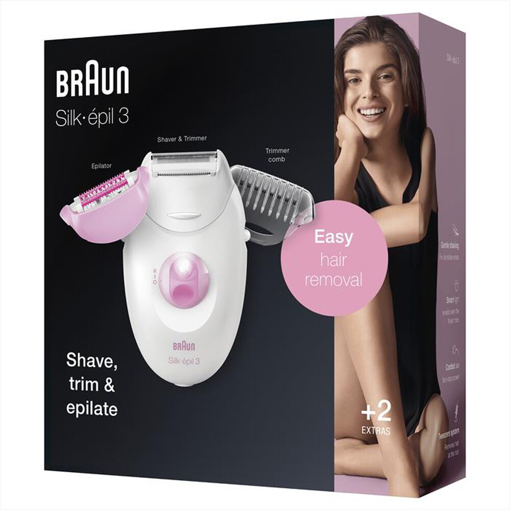 Immagine del prodotto BRAUN - Silk-&egrave;pil Nuovo 3270 Gambe & Corpo-BIANCO/ROSA