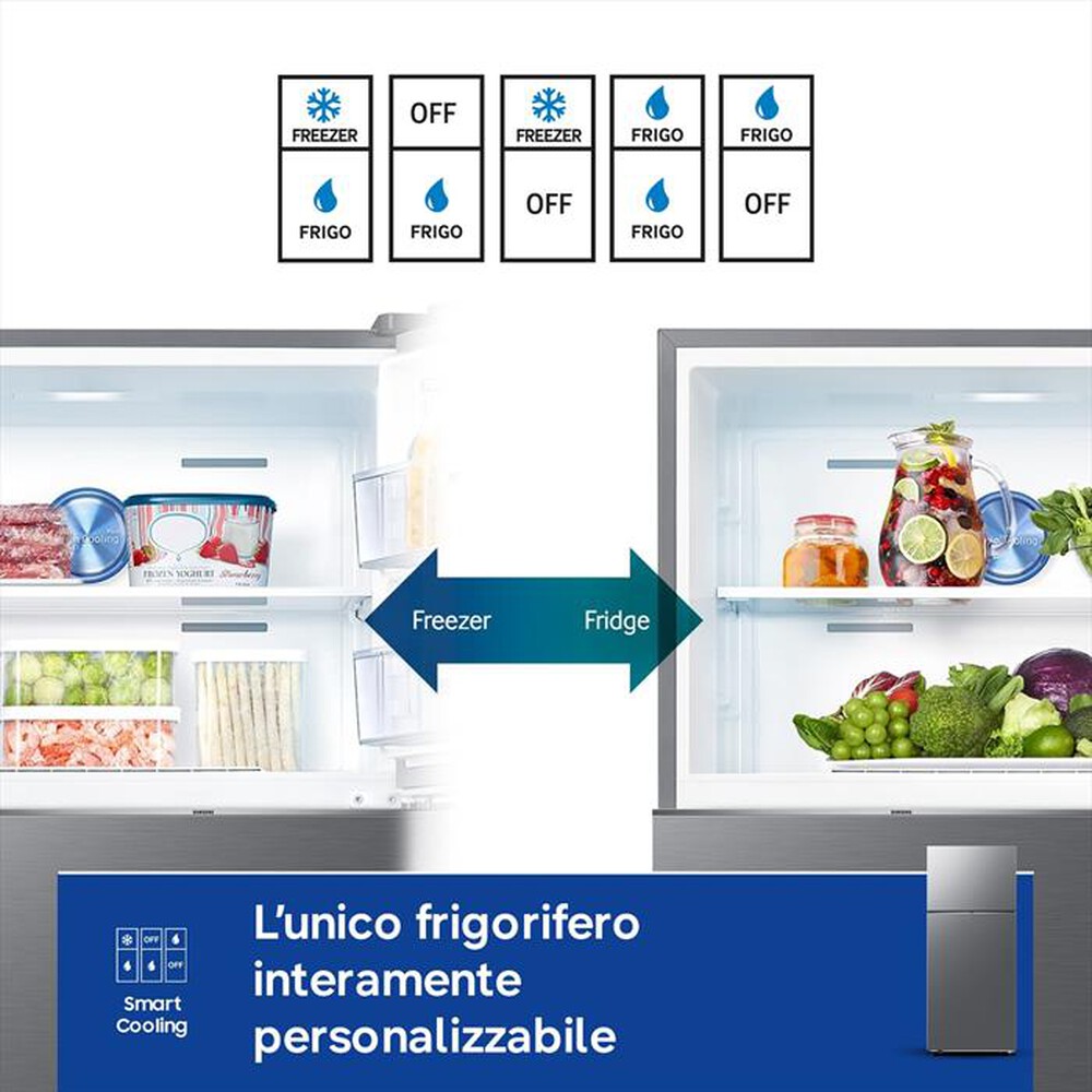 Immagine del prodotto SAMSUNG - Frigorifero 2 porte RT53DG7A14S9EF Classe E 530 lt-Metal Inox