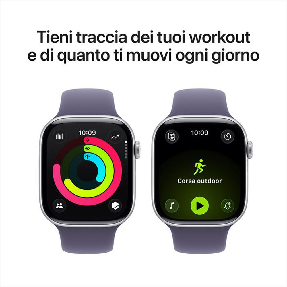 Immagine del prodotto APPLE - Watch Series 11 GPS + Cellular 46mm Alluminio-Argento Sport Band Viola - M/L