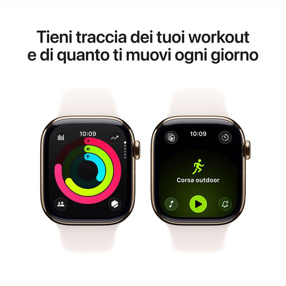 Immagine del prodotto APPLE - Watch Series 11 GPS + Cellular 42mm Titanio-Oro - Band Rosa Fard - S/M