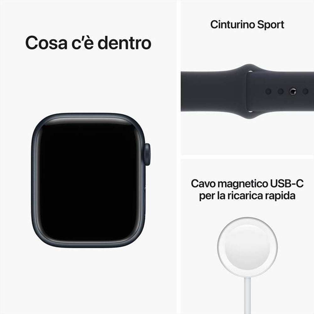 Immagine del prodotto APPLE - Watch Series 8 GPS 41mm Alluminio-Mezzanotte