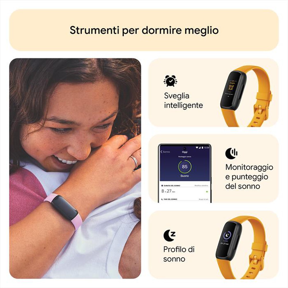 Immagine del prodotto FITBIT - INSPIRE 3 - FB424BKYW-nero/ giallo senape