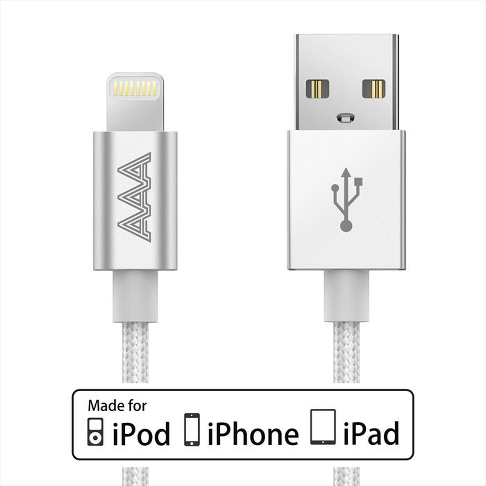 Immagine del prodotto AAAMAZE - ALUMINUM LIGHTNING CABLE 1M-Silver