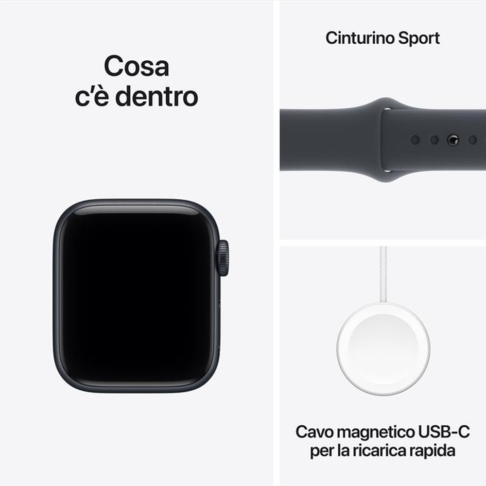Immagine del prodotto APPLE - Watch SE 3 GPS 40mm Alluminio-Sport Band Mezzanotte - S/M