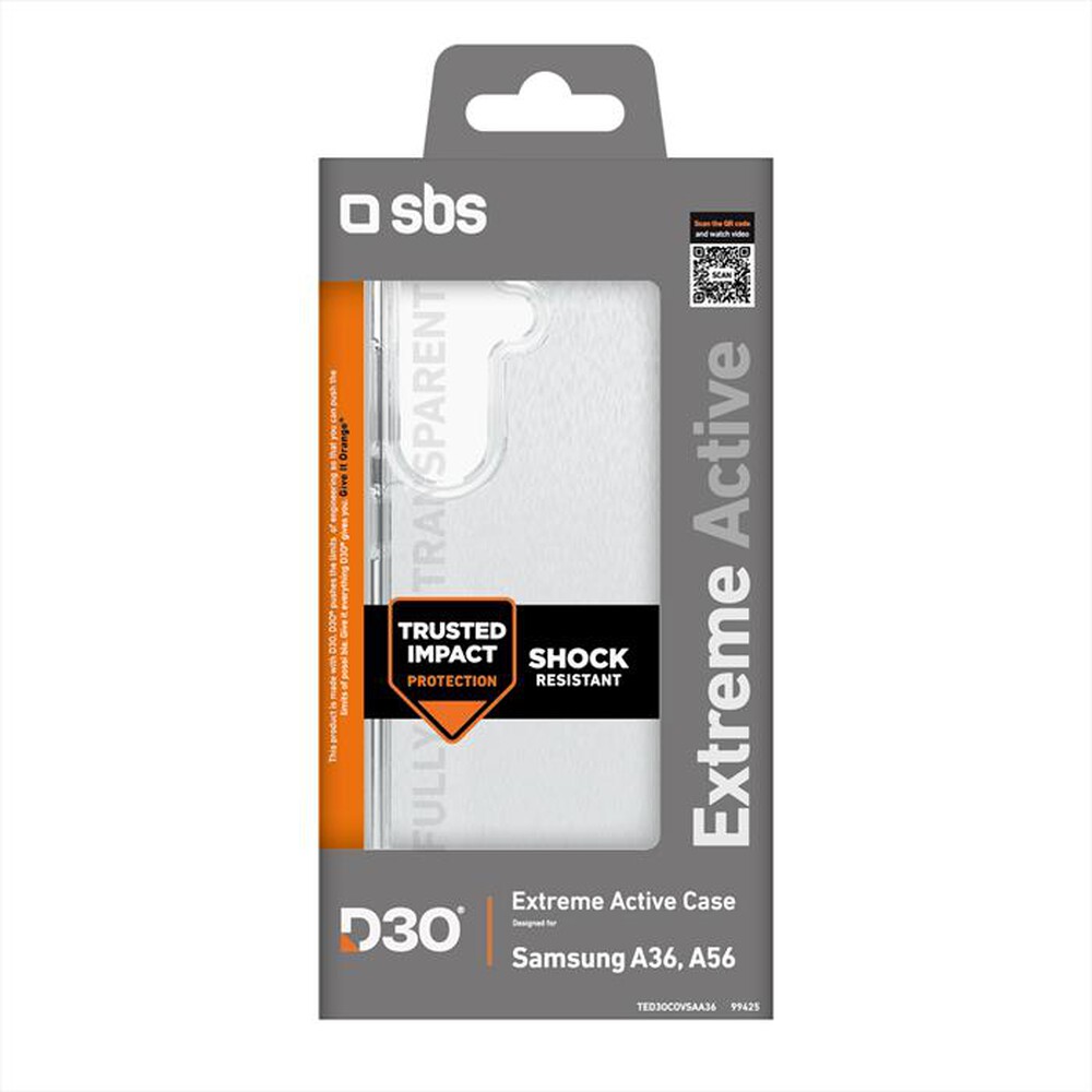 Immagine del prodotto SBS - Cover D3O Cover per Samsung A36-Trasparente