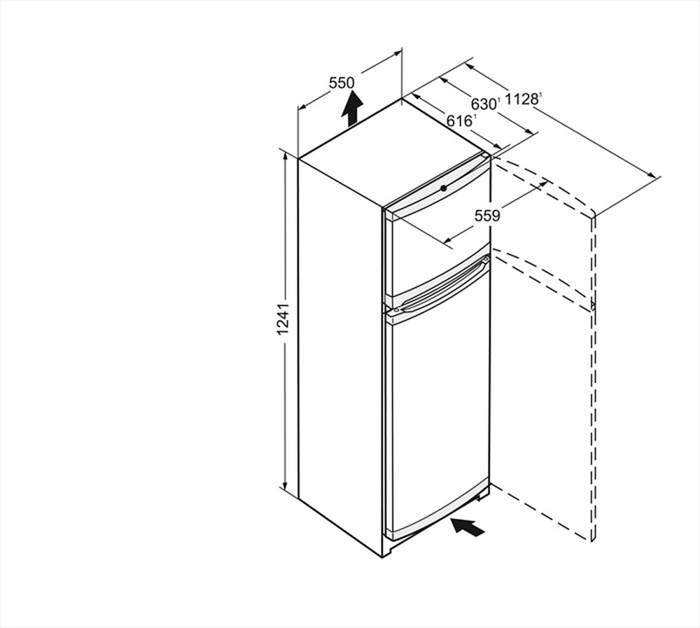 Immagine del prodotto LIEBHERR - Frigorifero 2 porte CT 2131-21 Classe F 202lt-Bianco