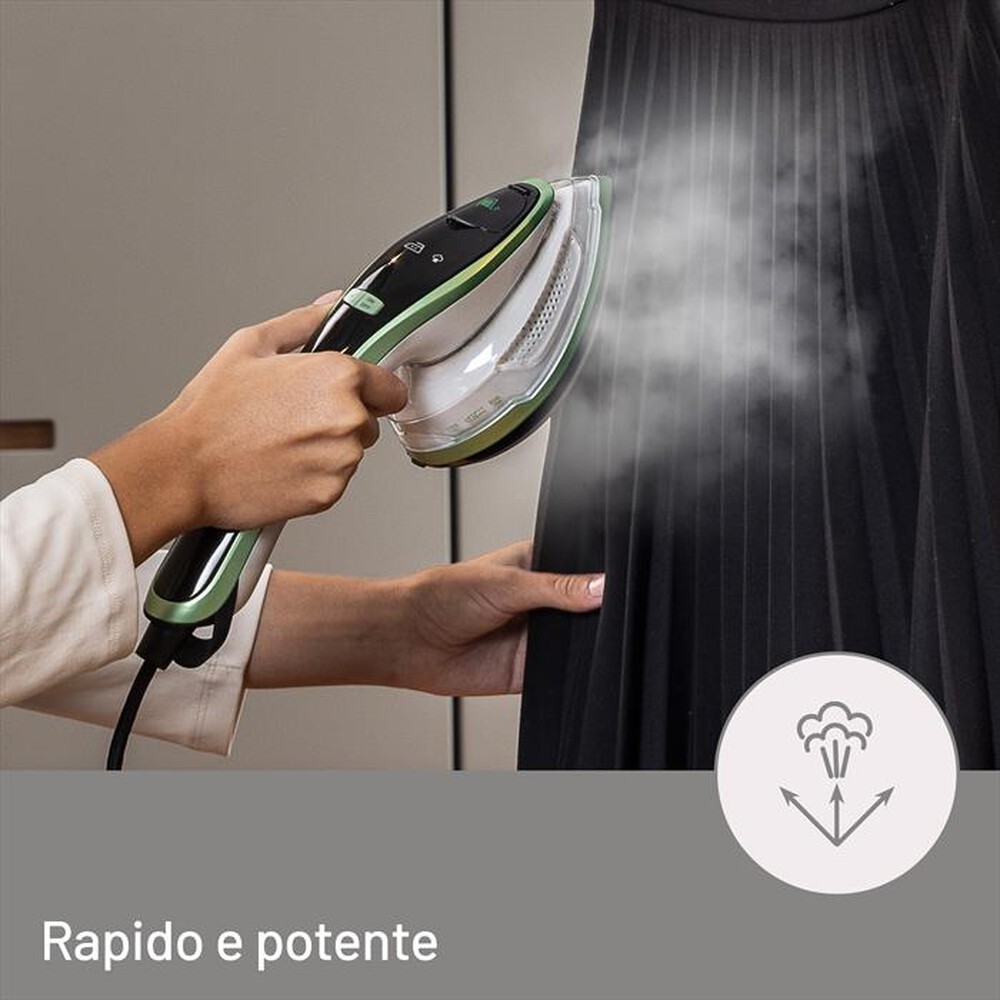 Immagine del prodotto IMETEC - Ferro da stiro verticale STEAM EASY-Bianco, verde, nero