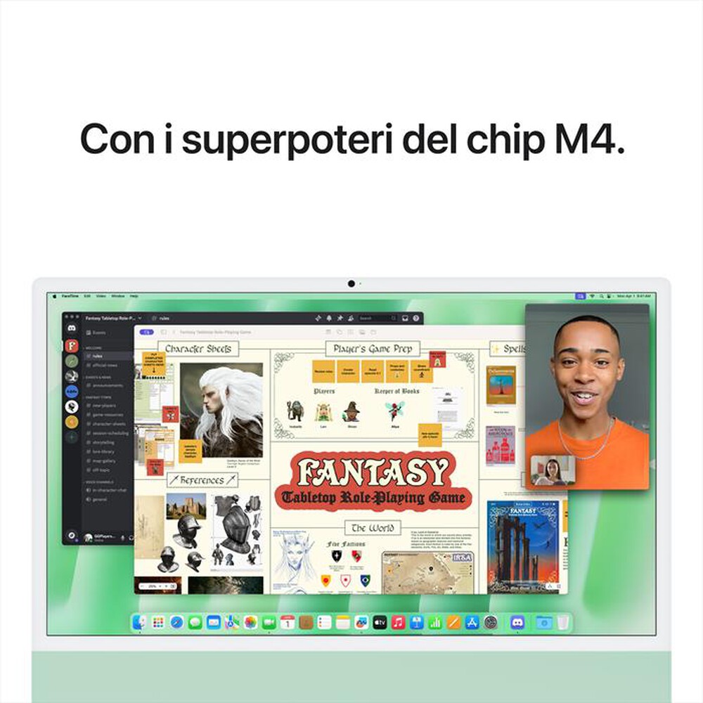 Immagine del prodotto APPLE - iMac Retina 24" 4.5K M4 Core 8 CPU 8 GPU 256GB-Verde
