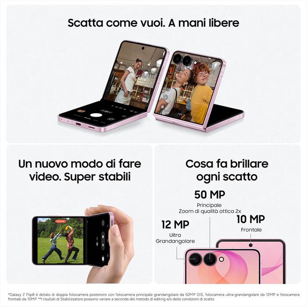 Immagine del prodotto SAMSUNG - Galaxy Z Flip8 12+256GB-Pink