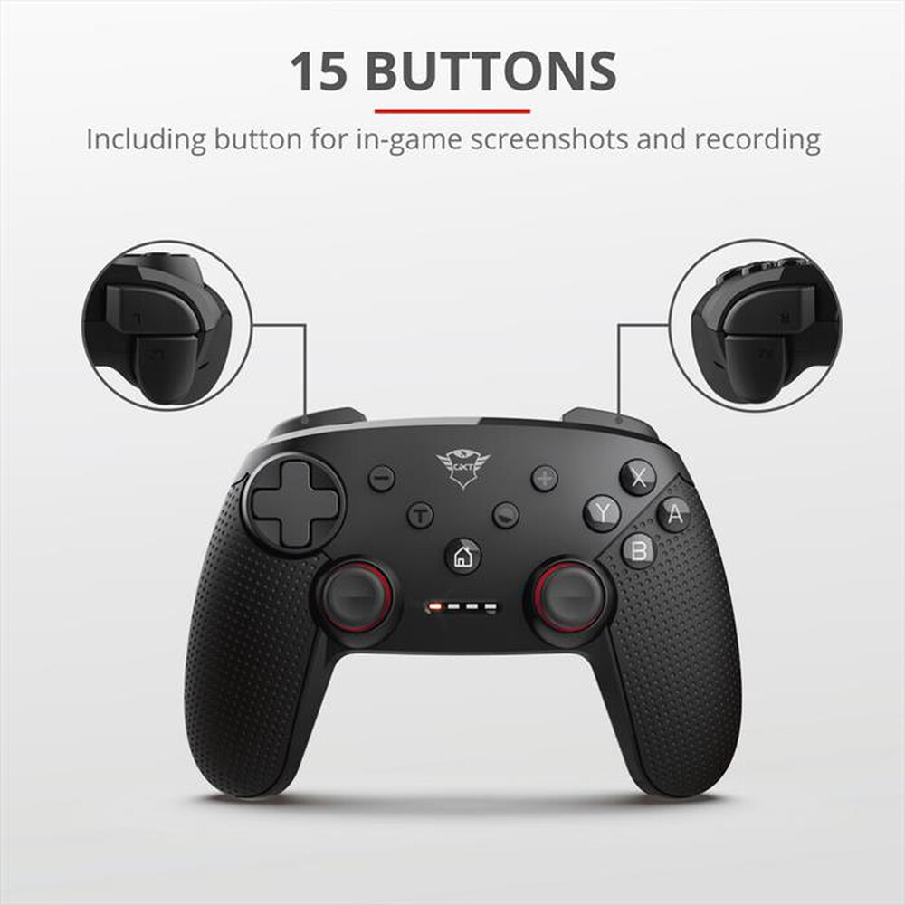Immagine del prodotto TRUST - GXT1230 MUTA WIRELESS CONTROLLER-Black/Red