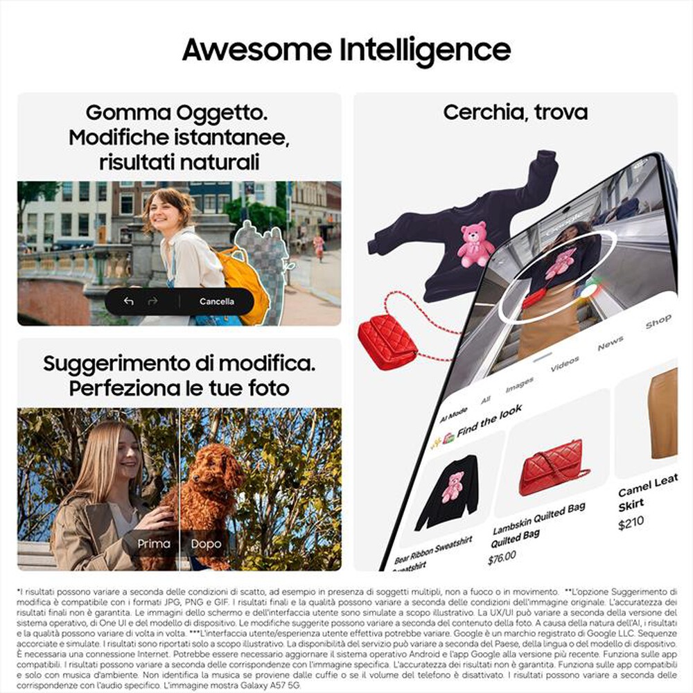 Immagine del prodotto SAMSUNG - Smartphone Galaxy A37 5G 256GB-Awesome Charcoal