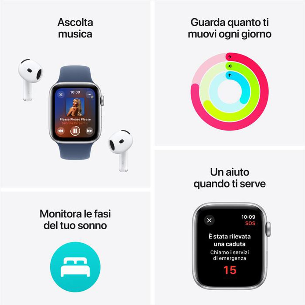 Immagine del prodotto APPLE - Watch SE GPS 44mm Cassa Alluminio-Midnight - Sport Loop Ink