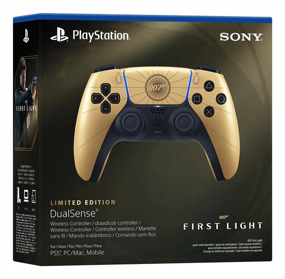 Immagine del prodotto SONY COMPUTER - DUALSENSE WIRELESS CONTROLLER 007 FIRST LIGHT-Nero, Oro