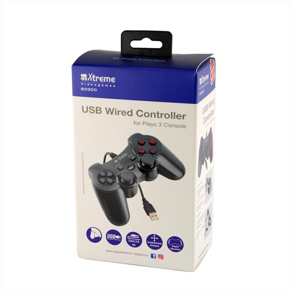 Immagine del prodotto XTREME - 90300 - PS3 Joypad con cavo-NERO