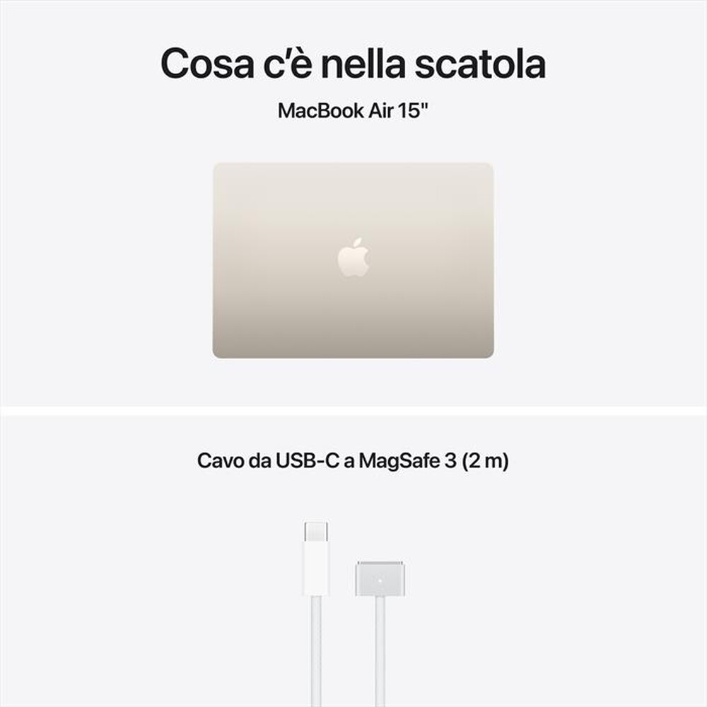 Immagine del prodotto APPLE - MacBook Air 15" M5 Core 10 CPU 10 GPU 16GB 512GB-Galassia