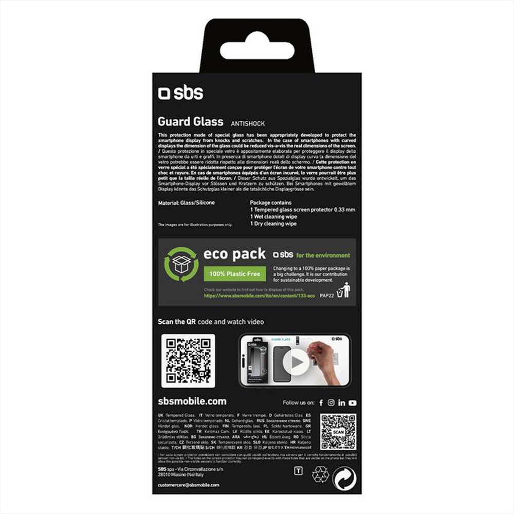 Immagine del prodotto SBS - Screen protector TESCRGLIP1467P iPhone 14 Pro Max-Trasparente