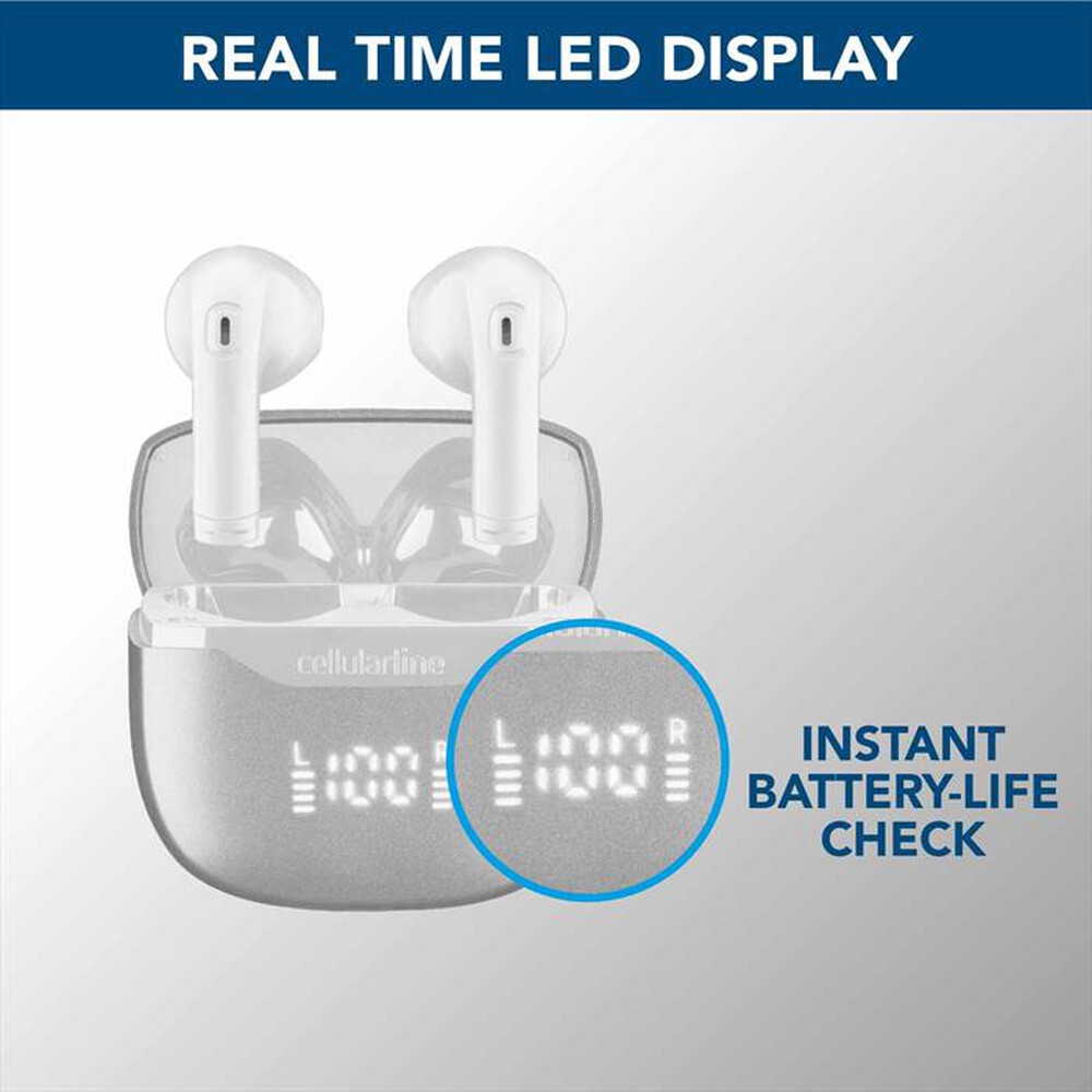 Immagine del prodotto CELLULARLINE - Auricolare bluetooth BTCOREPROTWSW-Bianco