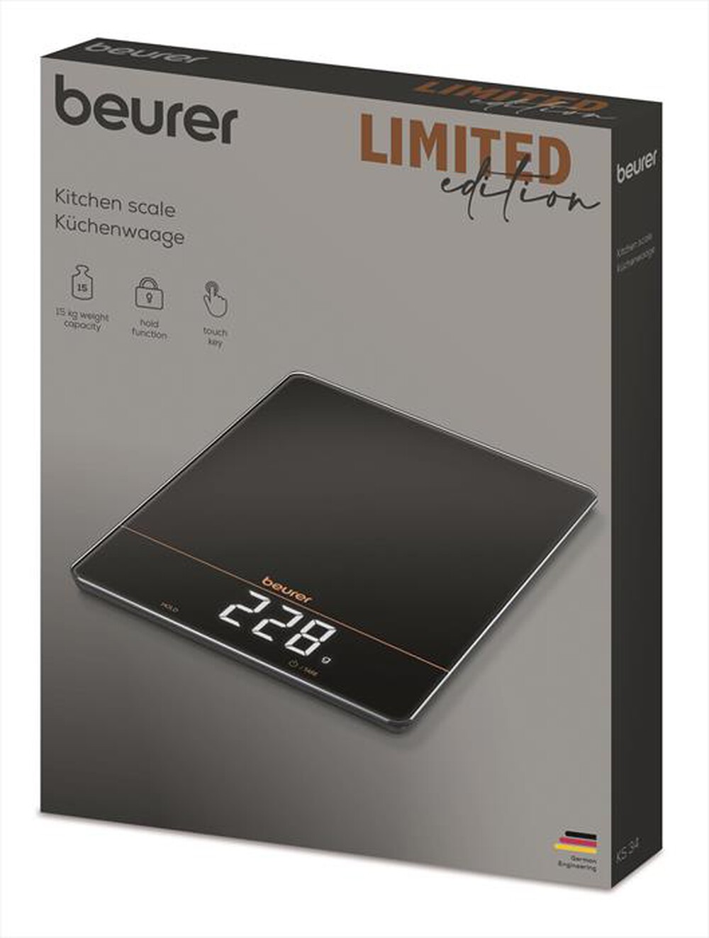 Immagine del prodotto BEURER - Bilancia da cucina KS 34 LIMITED EDITION 2024-Nero e bronzo
