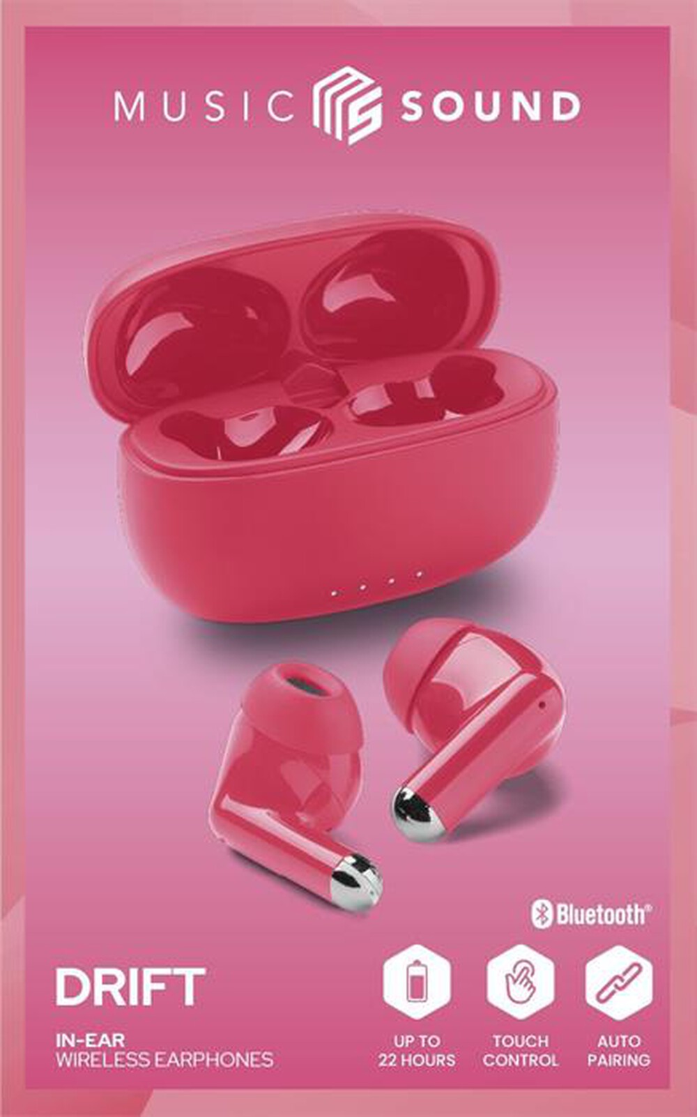 Immagine del prodotto MUSIC SOUND - Auricolare Bluetooth in-ear DRIFT-Rosa