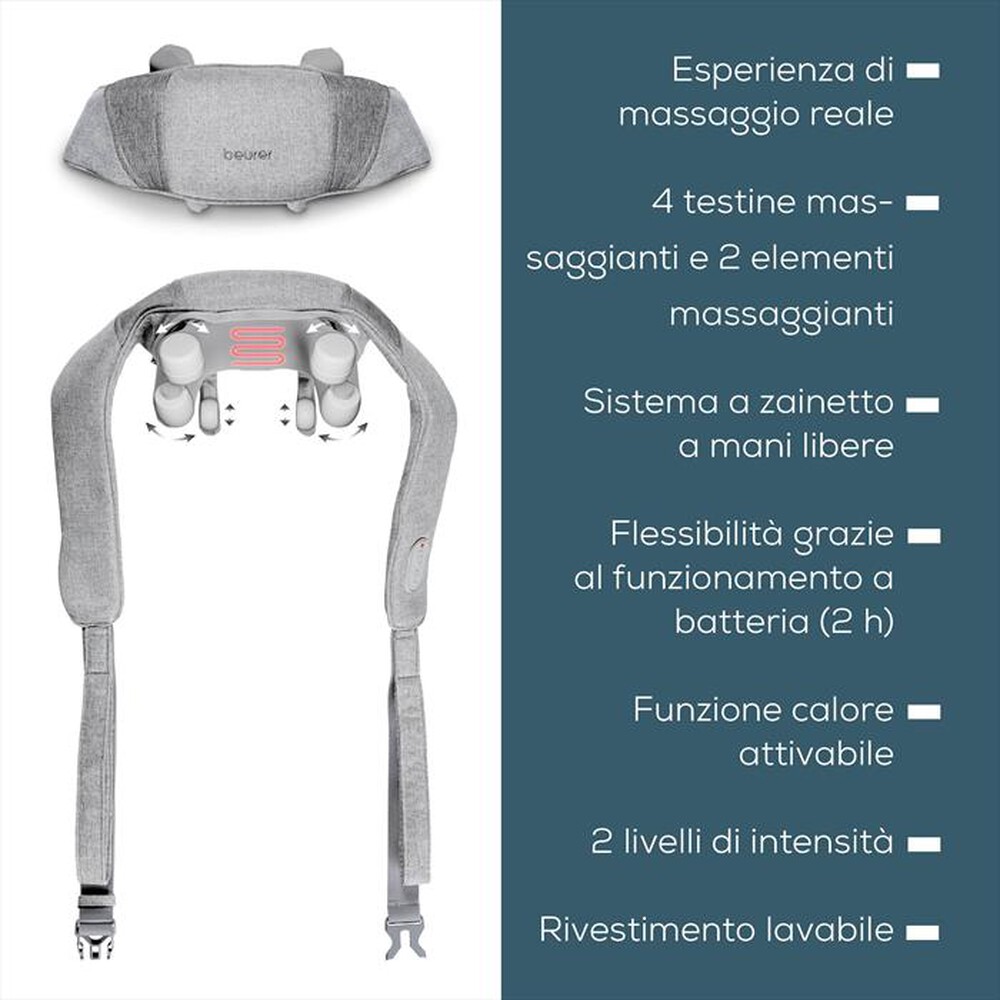 Immagine del prodotto BEURER - Massaggiatore cervicale senza fili MG 154-Grigio