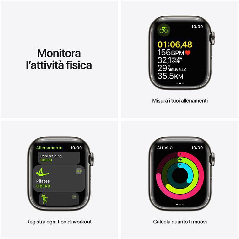 Immagine del prodotto APPLE - Watch Series 7 GPS+Cellular 41mm Acciaio-Maglia Milanese Grafite