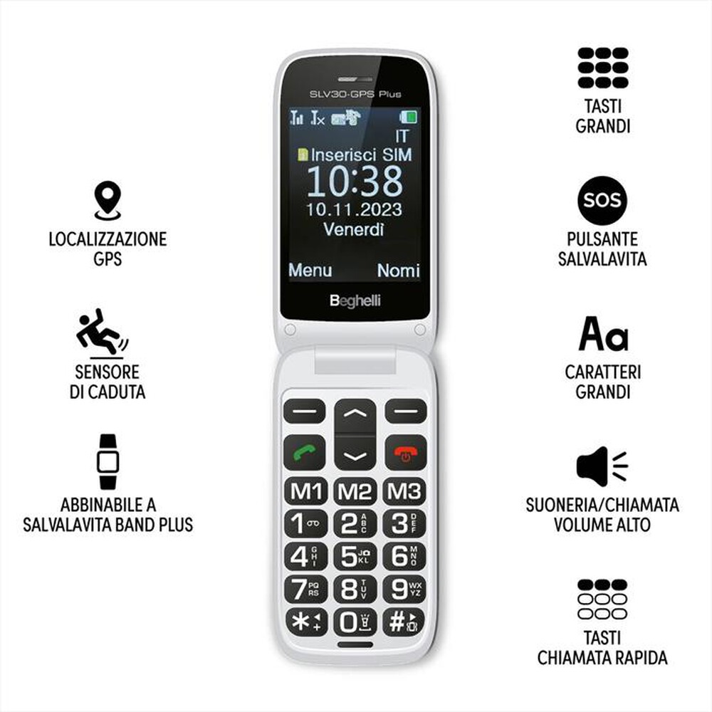 Immagine del prodotto BEGHELLI - Telefono 9204-grigio