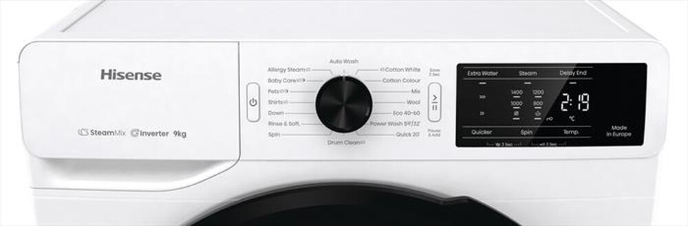 Immagine del prodotto HISENSE - Lavatrice WF3V942BW 9 Kg Classe A-Bianco/Nero