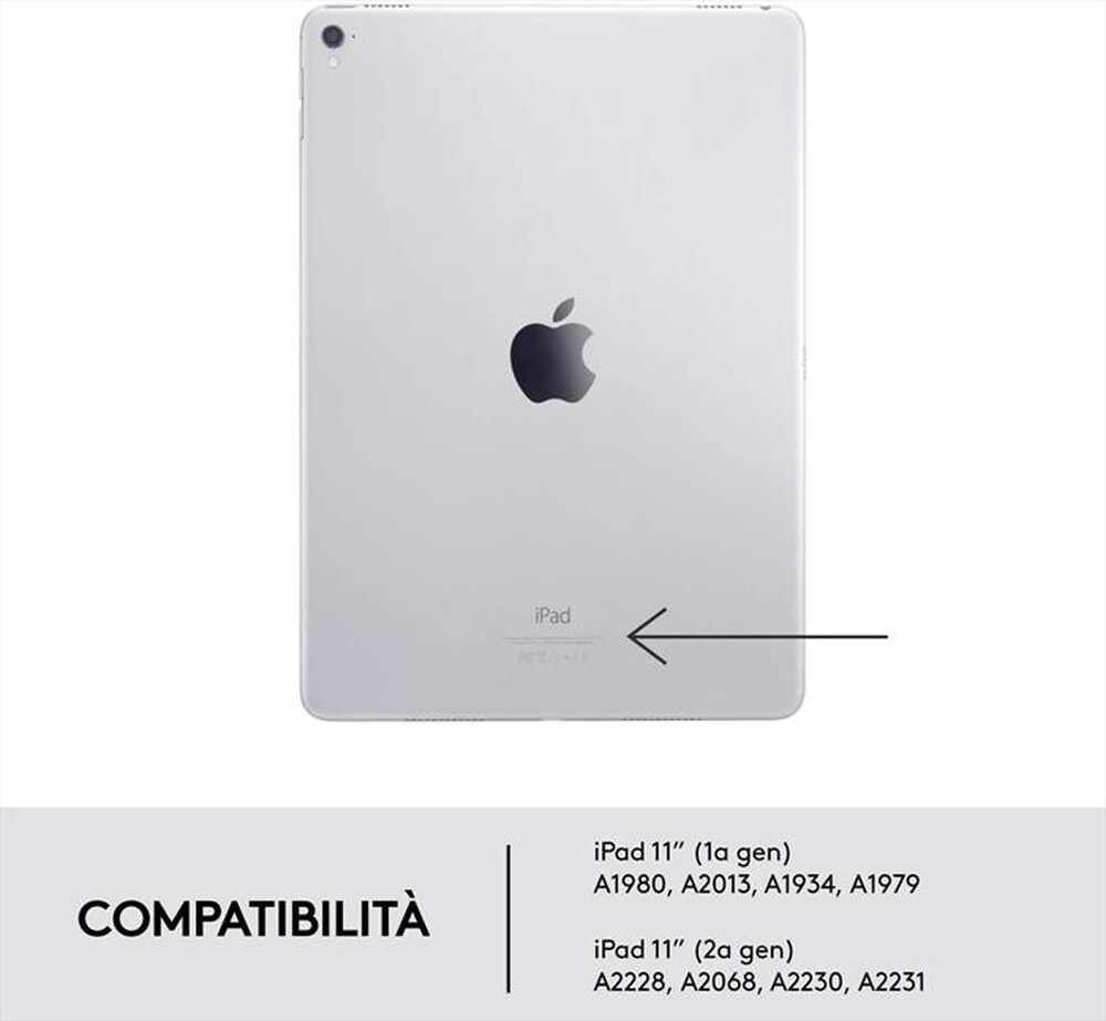 Immagine del prodotto LOGITECH - Folio Touch for iPad Pro 11-inch - GREY - ITA - OT-Grigio