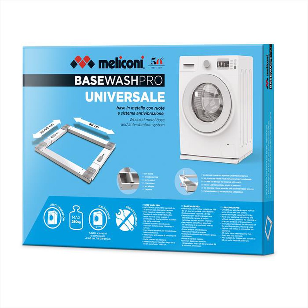 Immagine del prodotto MELICONI - BASE WASH PRO Base con ruote-Metallo, bianco