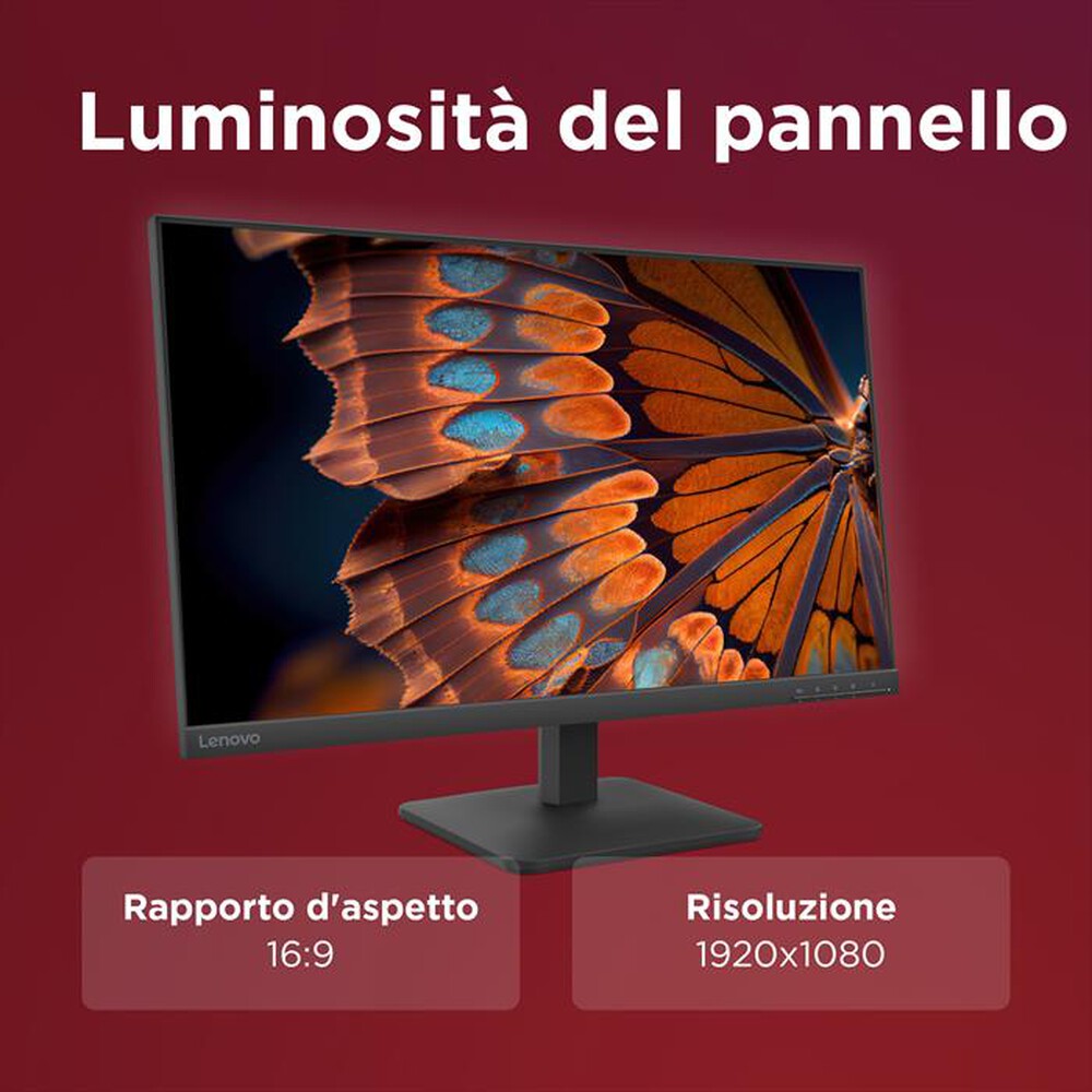 Immagine del prodotto LENOVO - Monitor WLED FHD 27" L27-4E-Raven black
