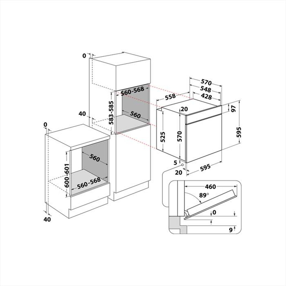 Immagine del prodotto WHIRLPOOL - Forno incasso elettrico ELEMENTS STEAM OMSR58RU1SB