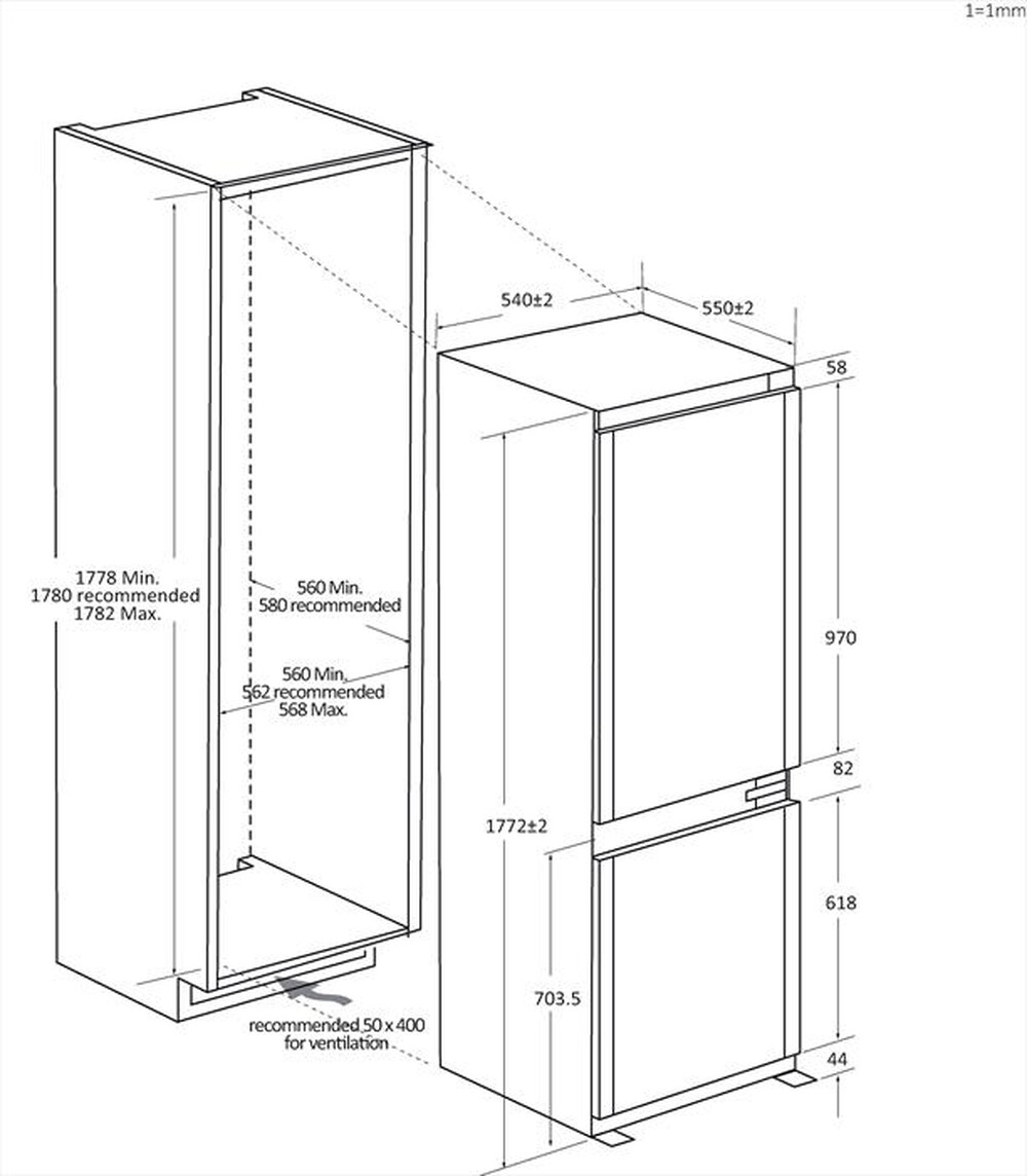 Immagine del prodotto HAIER - Frigorifero 2 porte HBQW5518D Classe D 251lt-Bianco