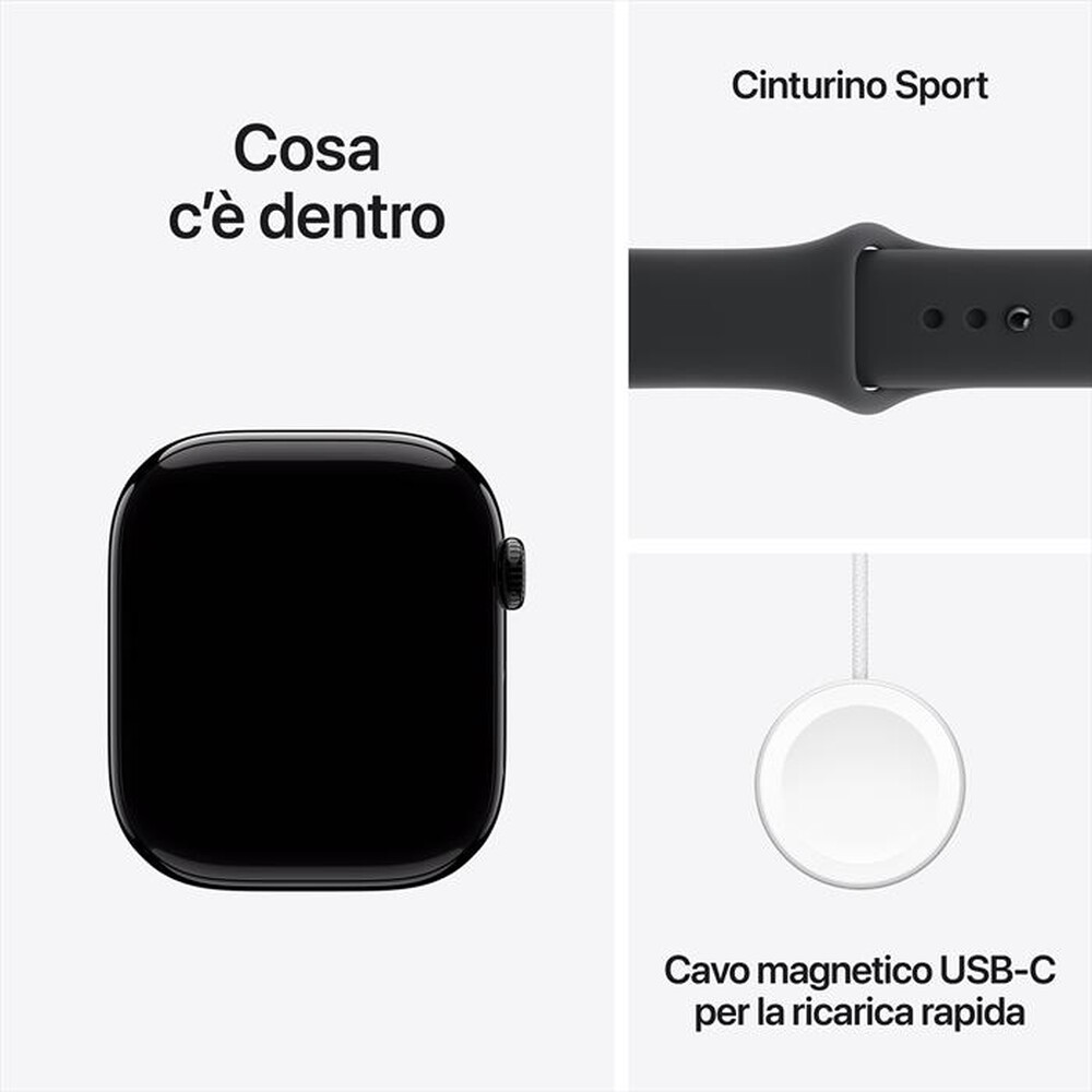 Immagine del prodotto APPLE - Watch Series 11 GPS + Cellular 46mm Alluminio-Jet Black Sport Band Nero M/L