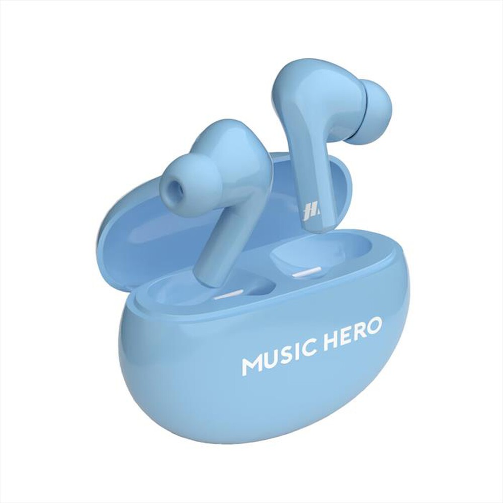 MUSIC HERO - Auricolare Bluetooth MHTWSBEATBTNORA-Azzurro