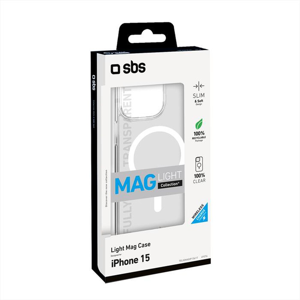Immagine del prodotto SBS - Cover Lite Mag TELIGMAGIP1561T per iPhone 15-Trasparente