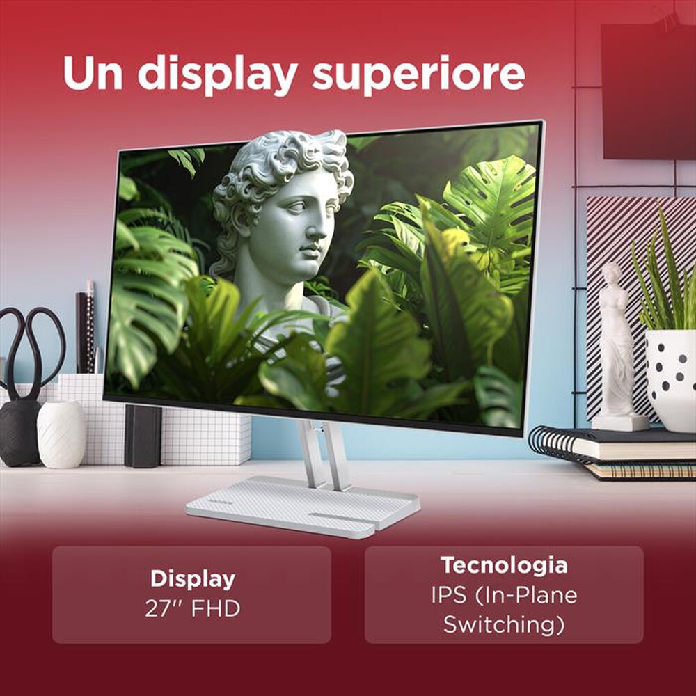 Immagine del prodotto LENOVO - Monitor WLED FHD 27" L27-4C 67DEKAC1IT-Cloud Grey