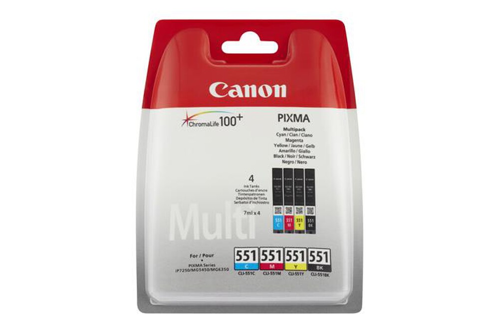 Immagine del prodotto CANON - CLI-551 B/C/M/Y MULTIPACK-Black, Magenta, Cyan, Yellow