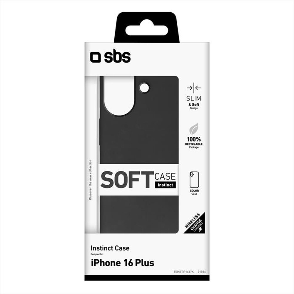 Immagine del prodotto SBS - Cover Instinct iPhone 16 Plus TEINSTIP1667K-Nero