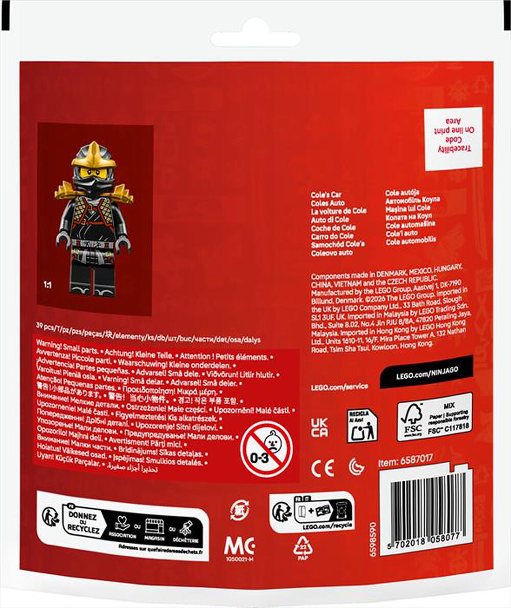 Immagine del prodotto LEGO - 30723 AUTO NINJA DI COLE-Multicolore