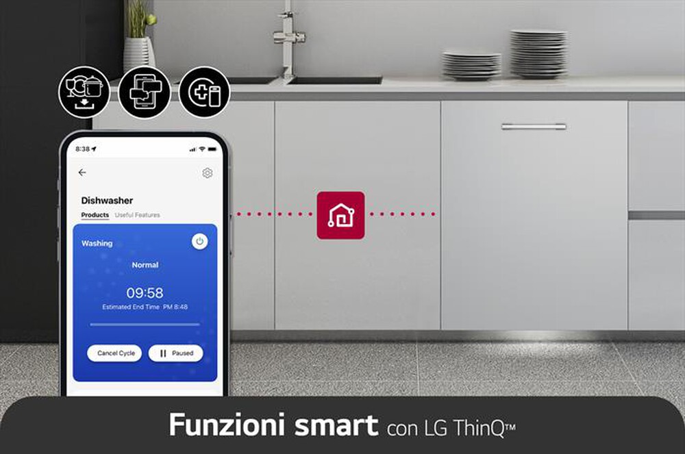 Immagine del prodotto LG - Lavastoviglie QUADWASH DB475TXS Classe A 14coperti-Acciaio