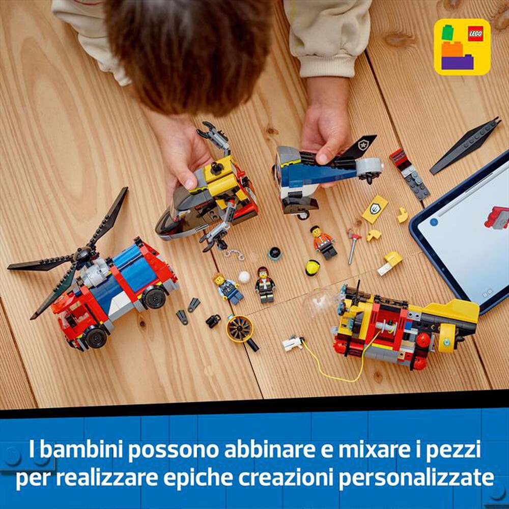 Immagine del prodotto LEGO - CITY Elicottero, autopompa e sottomarino 60462