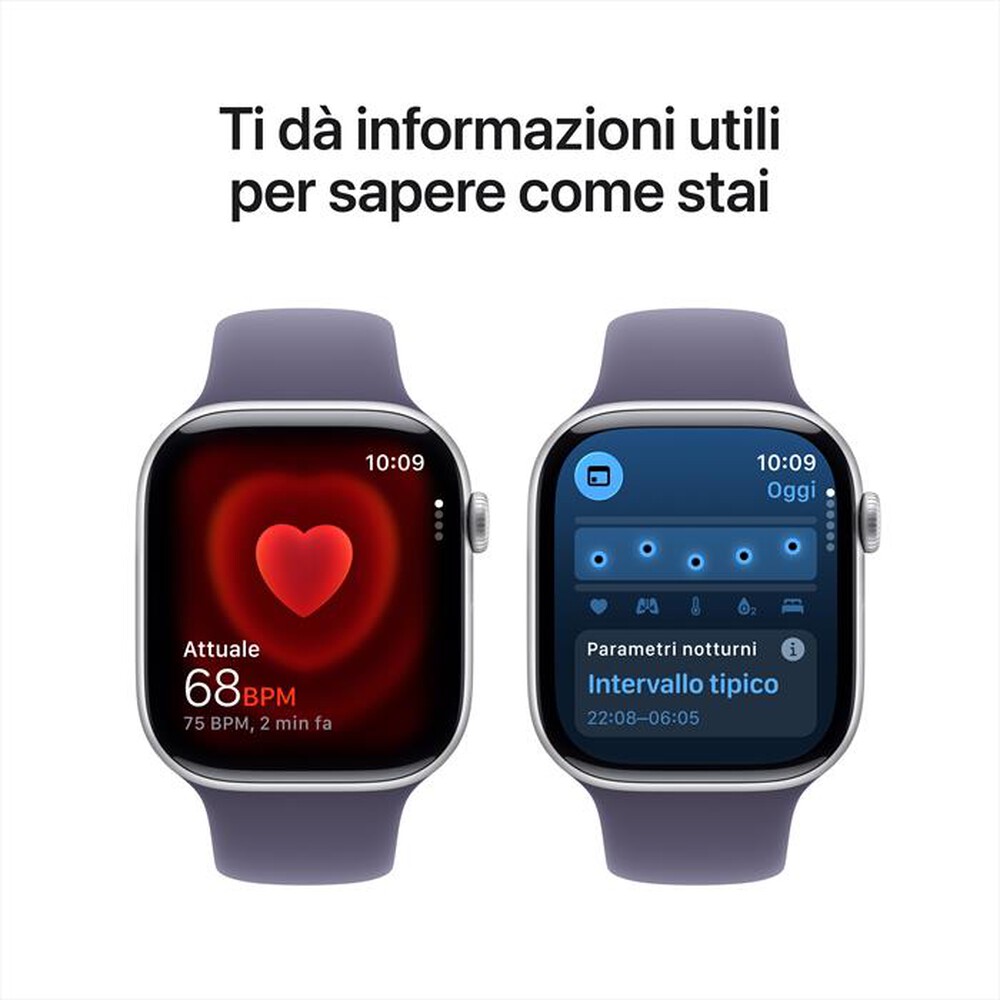 Immagine del prodotto APPLE - Watch Series 11 GPS + Cellular 46mm Alluminio-Argento Sport Band Viola - M/L