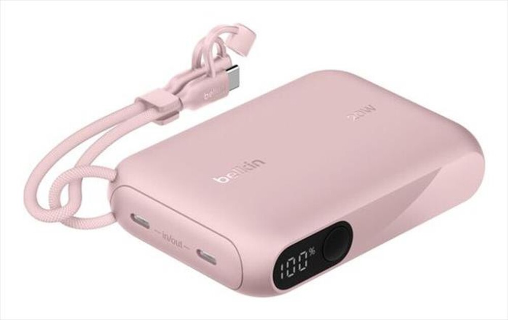 Immagine del prodotto BELKIN - Power Bank 10000 mAh, 2 porte USB-C-Rosa